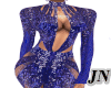 J*Long Blue SequinsDress