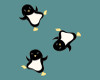 Falling Penguins Sticker