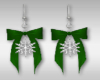 Green Bow Earrings (S)
