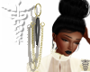 ☤ Onyx Chained Earring