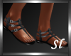 (SL) Leather Croc Sandal