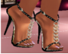 Womens Silver/Blk Heels