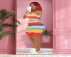 Rainbow Crochet Dress 6M