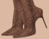 E* Brown Sequins Boots