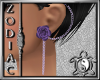 Rose Earrings Lavender
