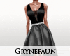 Grey black cocktail gown