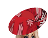 Red with Flowers Hat