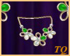 ~TQ~green pearl necklace