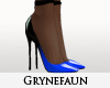 Black blue heels nylons