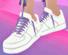 White Shoes+Purple Lace