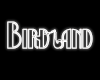 Birdland white neon sig