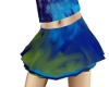 Mini-Lyred Blu-Grn Skirt