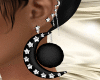 Silver Black Earrings