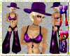 *E* purple pvc cowgirl