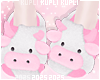 Pink Cow Slippers