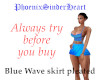 Blue Wave skirt pleated