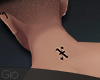 [] X Neck Tattoo