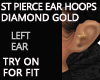 ST PIERCE EAR HOOPS GOLD