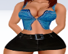 Denim Top w/skirt