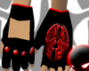 Black/Red Guitar Gloves