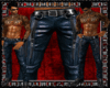 Blue Blk  Leather Pants
