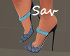 Sparkling Blue Heels