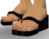 QT~Black Flip Flops