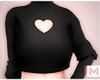x Sweater Heart Blk