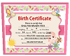 Fire birth certificate