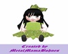 girl's doll green dress