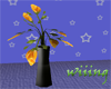 Yellow rose vase