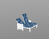 Tropical Navy Chaise