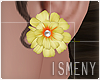 [Is] Flower Yellow Earri
