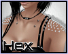 Hex Slvr Shoulder Spikes