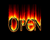 Fire opening sign