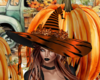 HALLOWEEN WITCH HAT ORNG