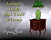 Antq Irish Table w/Lamp