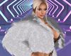 white fur coat