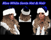 Blue Santa Hat & Hair