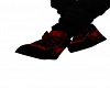 red black rose shoes