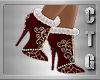 CTG WINTER RED/FUR BOOTS