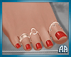 Red Nails + Rings