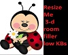 lady bug 3-d room filler