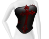 Deep Red Cross tube top