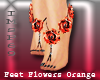!69! Feet Flowers Orange