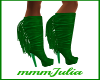 Fringed Boot Kelly Green
