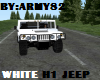 WHITE H1 HUMMER JEEP