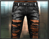 (A)Black Leather Pants