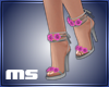 MS Pink flowers heels