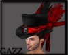 top hat,red feathers
